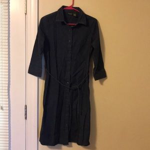 LL Bean denim button up dress